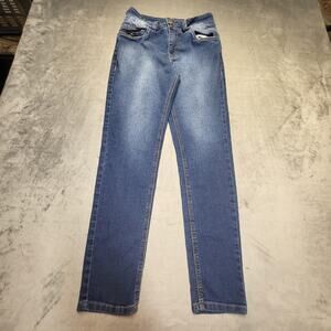 Revanche Jeans Womens 4? Blue Straight Leg Casual Denim Original Distressed